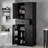 Bathroom Storage Cabinet with Multi-Functional Storage Space, Drawer with Slide Rails, Adjustable Shelf, Black