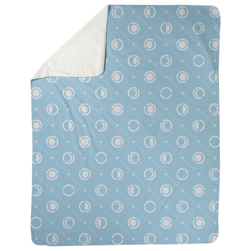 Couverture polaire moon phases, l 50 po x L 60 po, Sarcelle clair