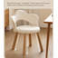 Chaise de salle à manger moderne et simple en bois massif de style crème avec dossier rembourré