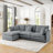 Tripp 110.2-Inch Modern L-Shaped Sectional Sofa-658581281