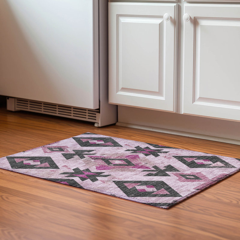 Premium Machine Washable Fairwood AMF1882 Aztec Rug, Rectangle 1'8" x 2'6"