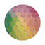 Hex Pink Yellow Green Vegan Leather Round Coasters-119015092