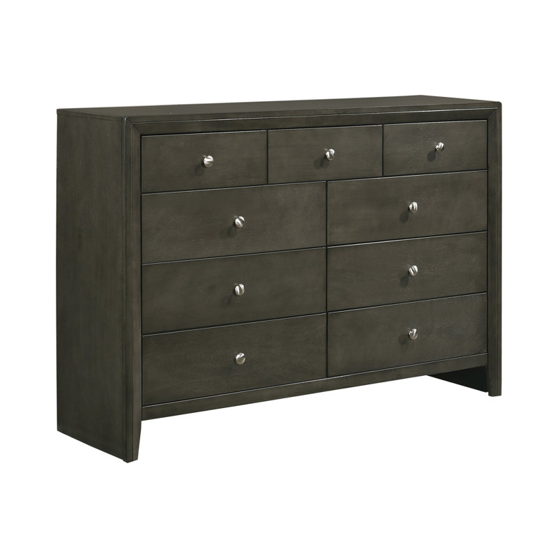 Ensemble de chambre à coucher 3 pièces avec commode et miroir Ardent, Double