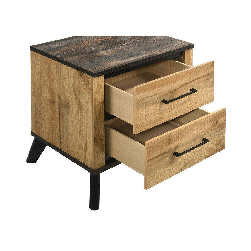 Falu 5-piece Full Bedroom Set Natural Pine, Full / Double, 5 Pcs: Dresser; Mirror; Bed; Nightstand; Chest