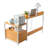 Zenia Metal Base Computer Desk with Power Outlet