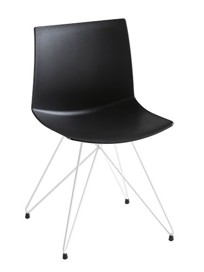 Chaise d'invité à base de fusée Kanvas, Noir