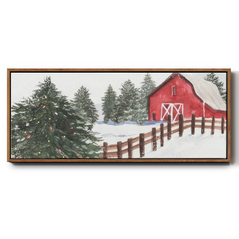 Christmas Time VI- Framed Canvas, 12" H x 30" W