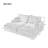 86.5" Oversized Loveseat Chaise Lounge Sectional Sofa Bed Corduroy Sleeper Sofa With Two USB Ports , Two Cup Holders And Two Throw Pillows For Living Room And Bedroom-1185231008