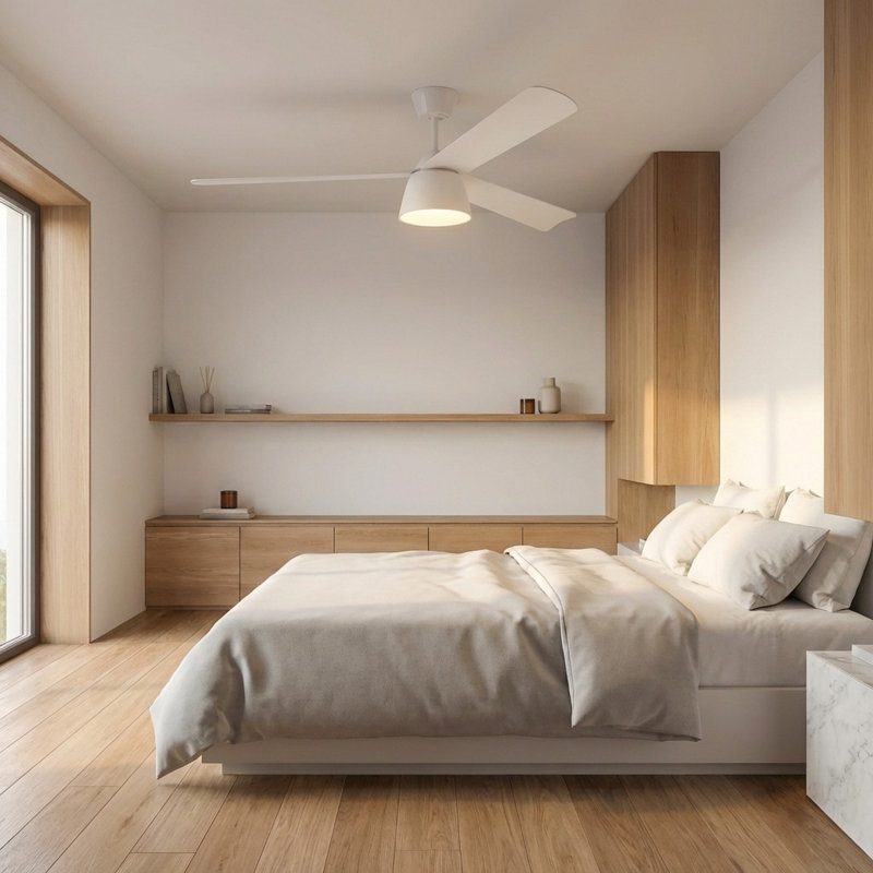 Studio Smart 60 LED Ceiling Fan, Matte White