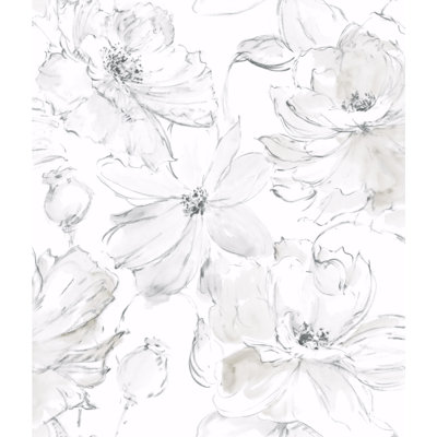 Floral Dreams 20' L x 20.5" W Peel and Stick Wallpaper Roll