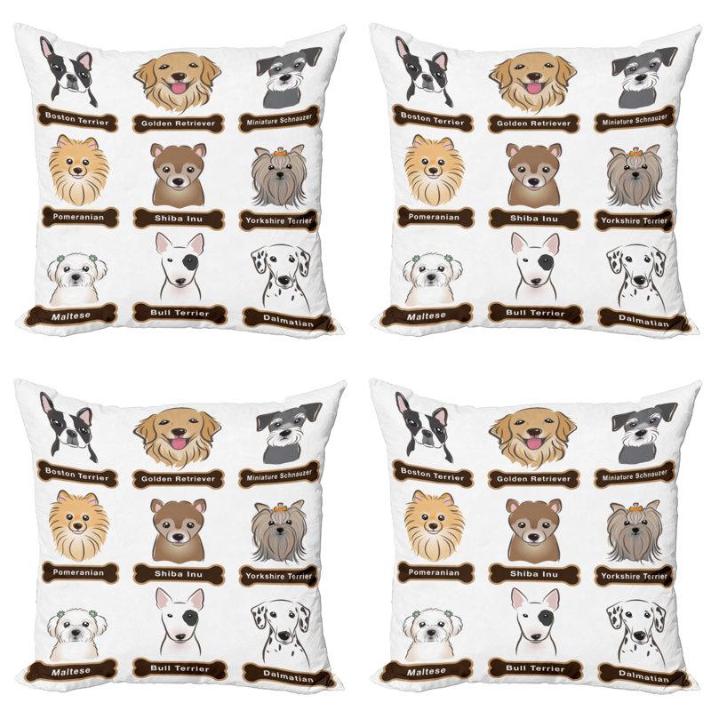 Ambesonne Reversible Pillow Cover, 24" x 24"