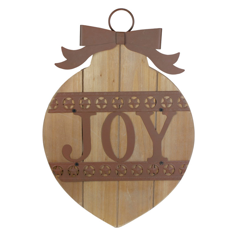 Enseigne murale rustique de joyeux Noël - 17,25 po