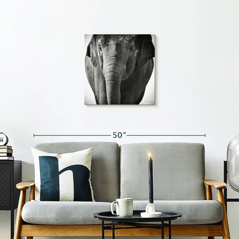 Brampt Elephant BW III, 20" H x 20" W