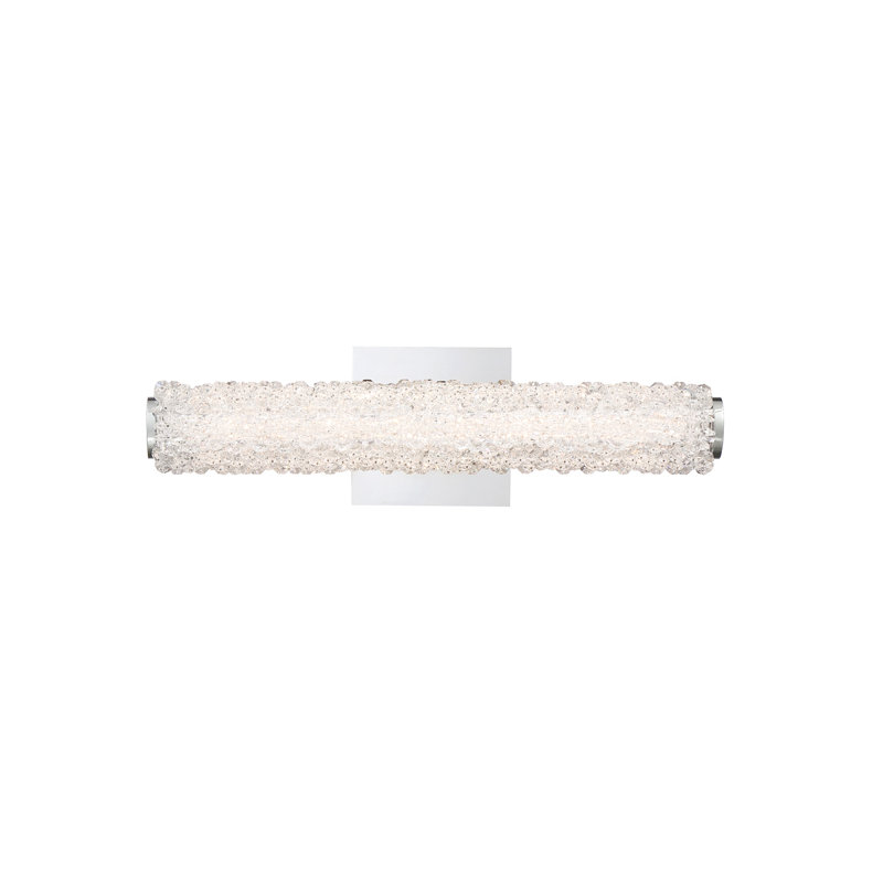 SASSI Chrome LED Vanity Wall Sconce, 5" H x 18" W x 4" D
