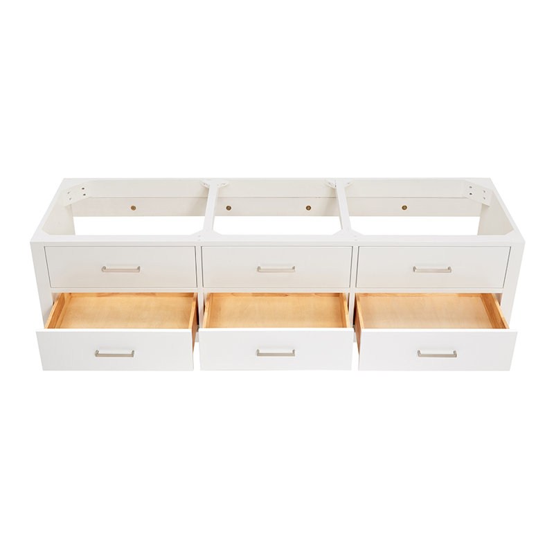 Megrez 72'' Wall Mounted Double Bathroom Vanity Base Only, White