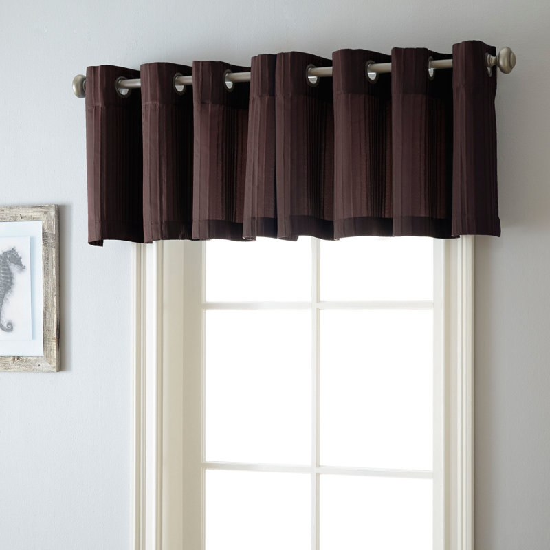 Hazleton Tailored Window Valance, Chocolate
