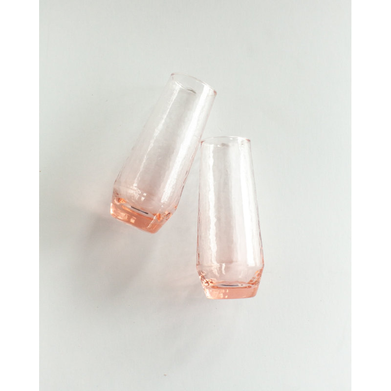 Ensemble de 2 flûtes à champagne Stemless, Rose