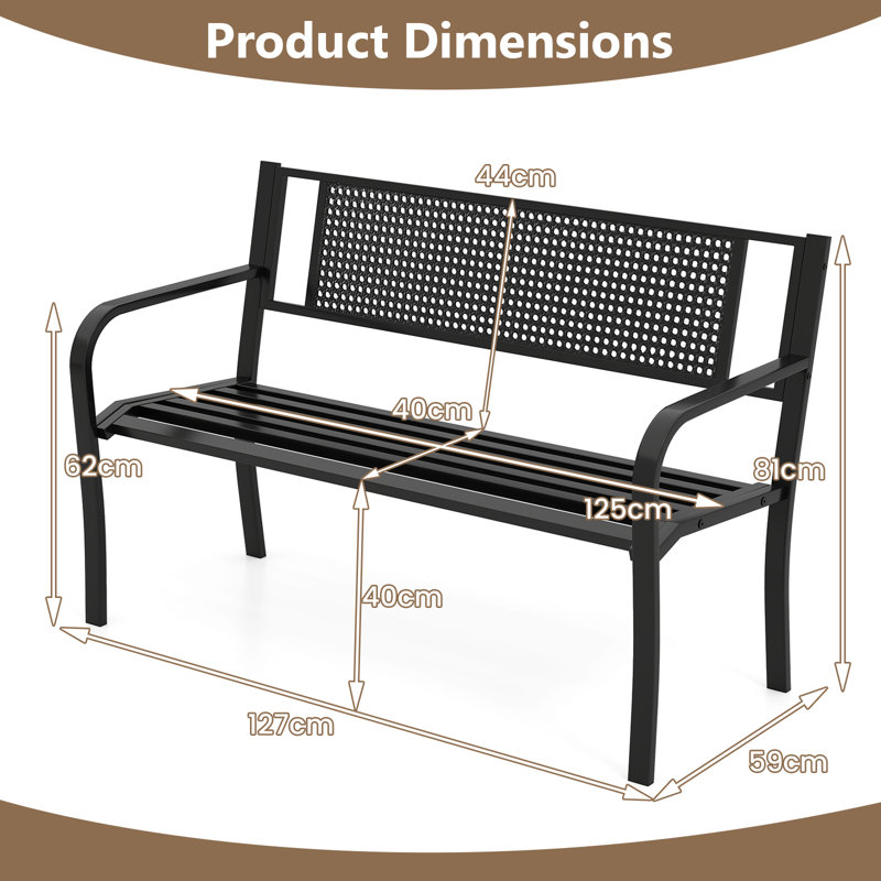 Metal Outdoor Bench