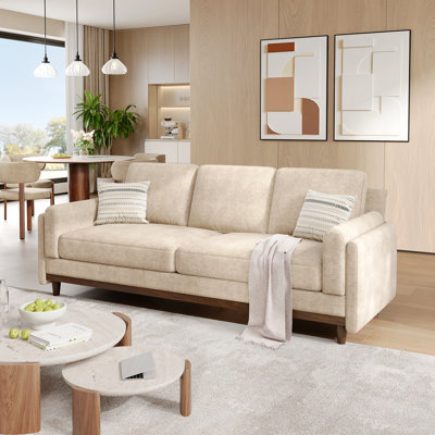 87'' Waterproof Chenille 3-Seater Upholstered Sofa Couch