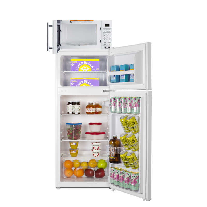 Summit Appliance Microwave/Refrigerator-Freezer Combination with Allocator, Right Handed