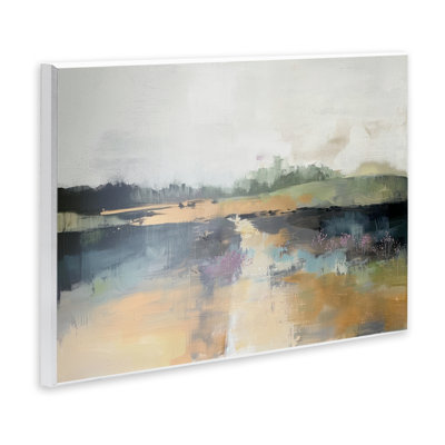 Art mural d'inspiration champêtre paysage abstrait, design par Elara Yasna