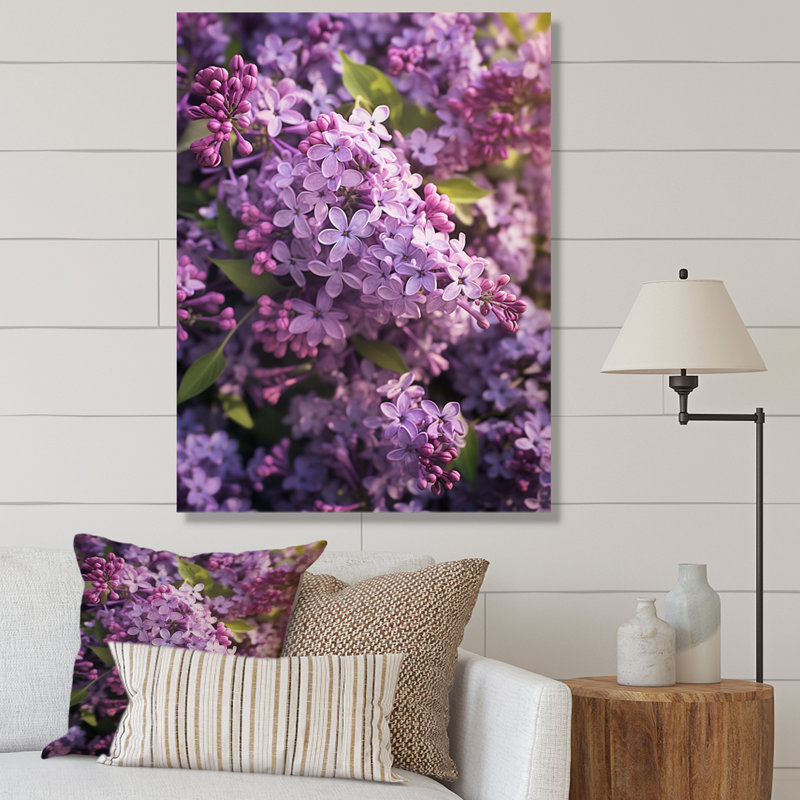 «Lilacs mauves», impression sur toile, H 40 po x l 30 po x P 1,5 po, Toile tendue
