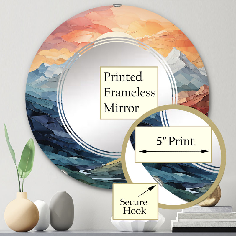 Cebalrai - Miroir mural rond, 24 po x 24 po