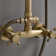 2-Spray Round Wall Bar Shower Kit With Hand Shower Dual Cross Handles Mixer Shower System Taps