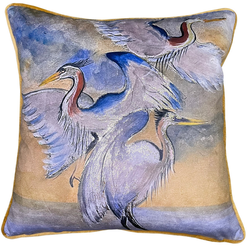 Brilon Abstract Blue Sqaure Throw Cushion