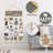Display Frame Felt Letter Board With 340 Letters And 30 Clips,Oak Frame And Grey Felt