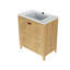 Armoire de salle de bain autoportante de 30 pouces de style américain avec lavabo en céramique - Installation brevetée en 1 minute, peu encombrante et facile à assembler-1022861604