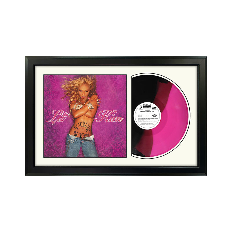 Lil 'Kim "The Notorious K.I.M." Disque encadré avec passe-partout blanc, Blanc