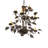 36" Wide Oak Leaf 9 Light Chandelier