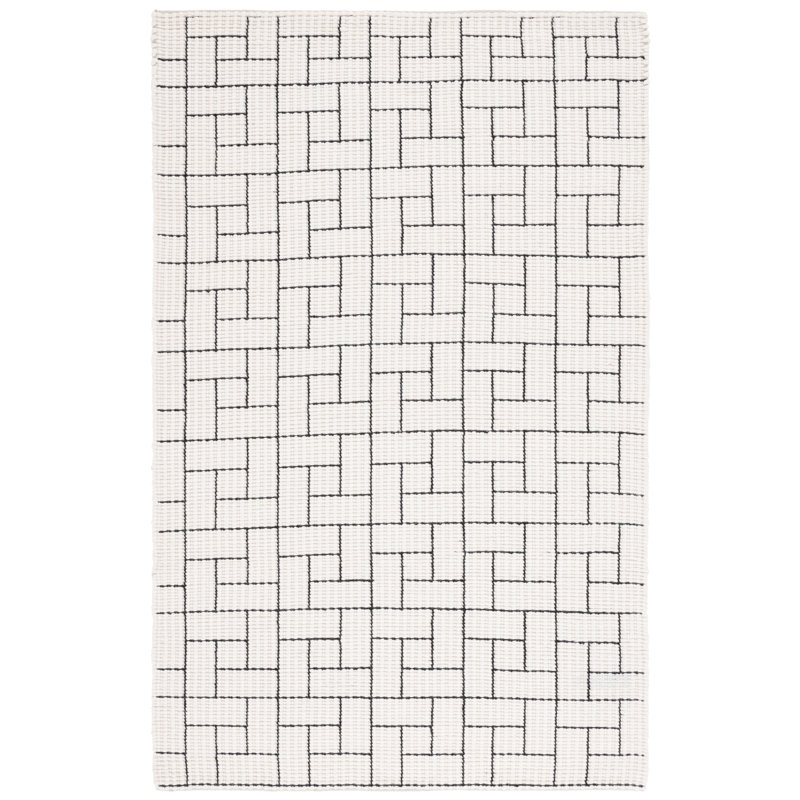 Tapis ivoire / noir Finnick 719, Rectangle de 5 pi x 8 pi