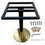 Pied de table moderne moderne en métal noir et doré, support de table de restaurant rond et robuste pour tables jusqu'à 30 pouces