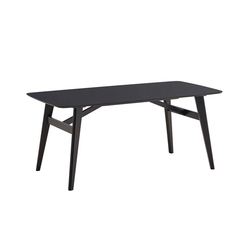 Wooden Rectangular Dining Table In Black