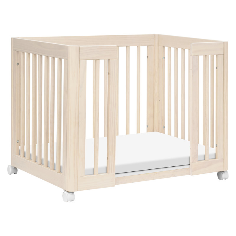 Yuzu 8-In-1 Convertible Crib With All-Stages Conversion Kits, Washed Natural 