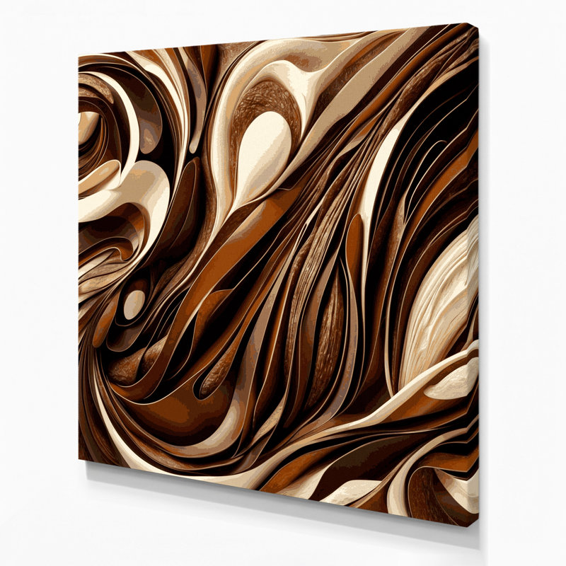 Art mural sur toile Biomorphic Abstraction 75, H 8 po x l 8 po