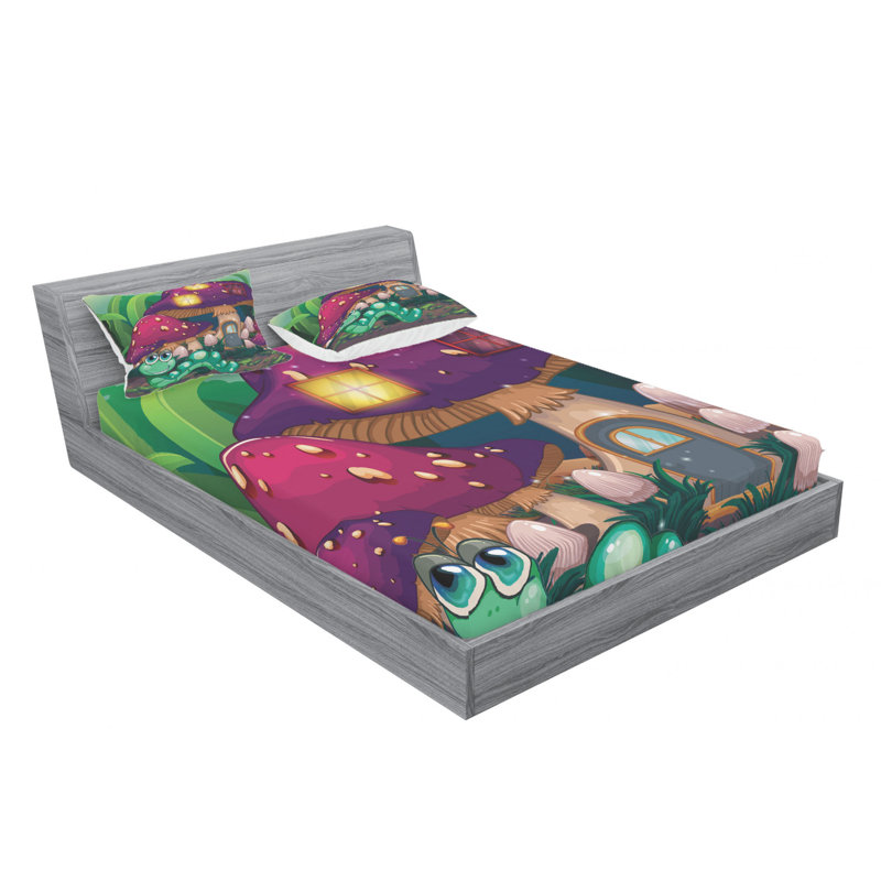 Microfiber Sheet Set, Queen Sheet Set with Fitted Sheet