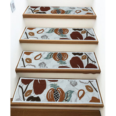 Tapis d'escalier antidérapant à motif personnalisé