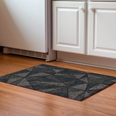 Premium Machine Washable Cerrito Black Rug