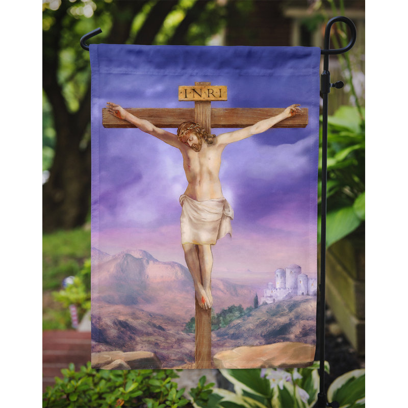 Double Sided Polyester Easter Garden Flag, 15" H  x 11" W