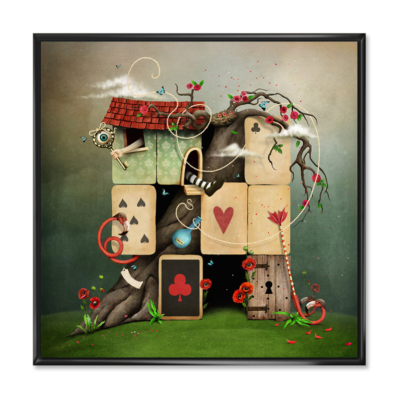Reproduction d'art sur toile Wonderland, H 36 po x l 36 po x P 1 po, Cadre flottant noir