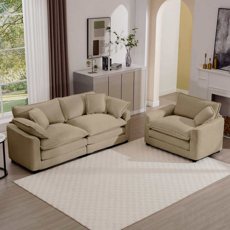 Modern 2/ Piece Sofa Set