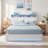 Upholstered Lift Up Storage Bed Frame with LED Lights and Charging Station, Platform Bed, No Box Spring Needed-118619652