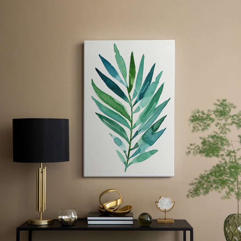 Palm Frond Flow I -Custom Wrapped Gallery Cavas, 36" H x 24" W