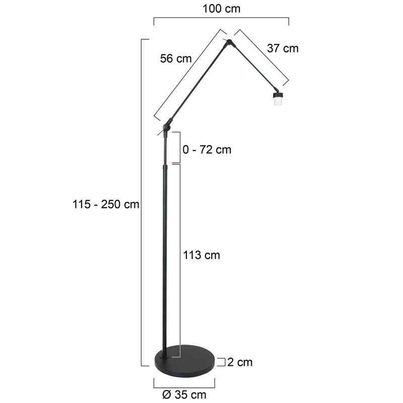 Abdulfattah 115cm Arc Light Floor Lamp