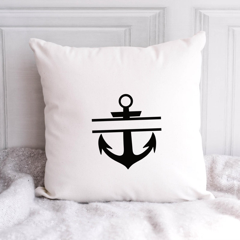 Nautical Sea Life_57 - Coussin décoratif en polyester, H 18 po x l 18 po