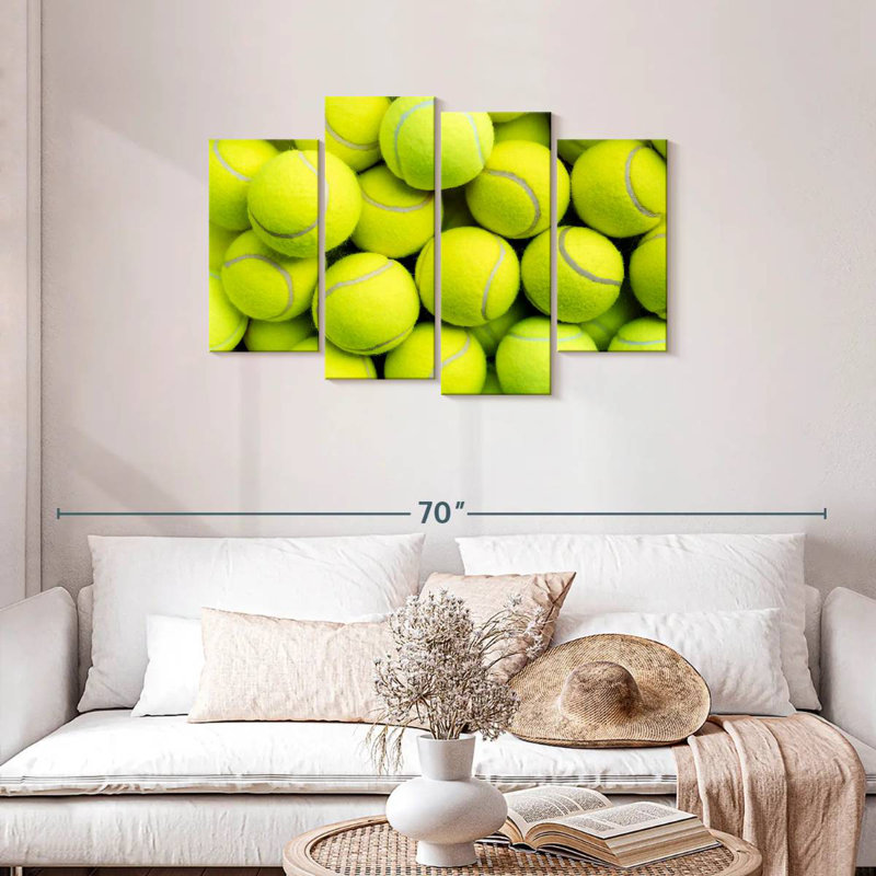 Balles de tennis jaunes Sireci, H 27 po x l 43 po