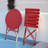 Iron Table And Folding Chair Set, 2 - Person Round Outdoor Dining Set-221042543